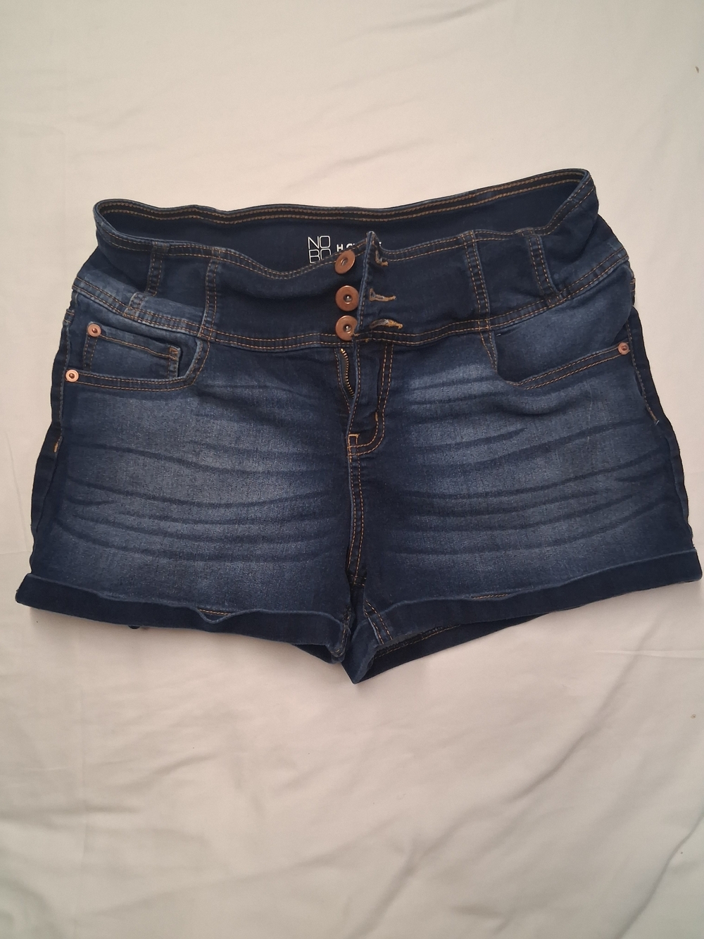 NOBO Women's Dark Blue Denim Jean Shorts